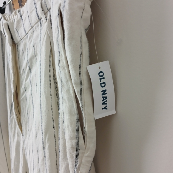 Linen Rayon Viscose Blend Wide Leg High Wasted Tall Fit Trousers - Picture 3 of 7